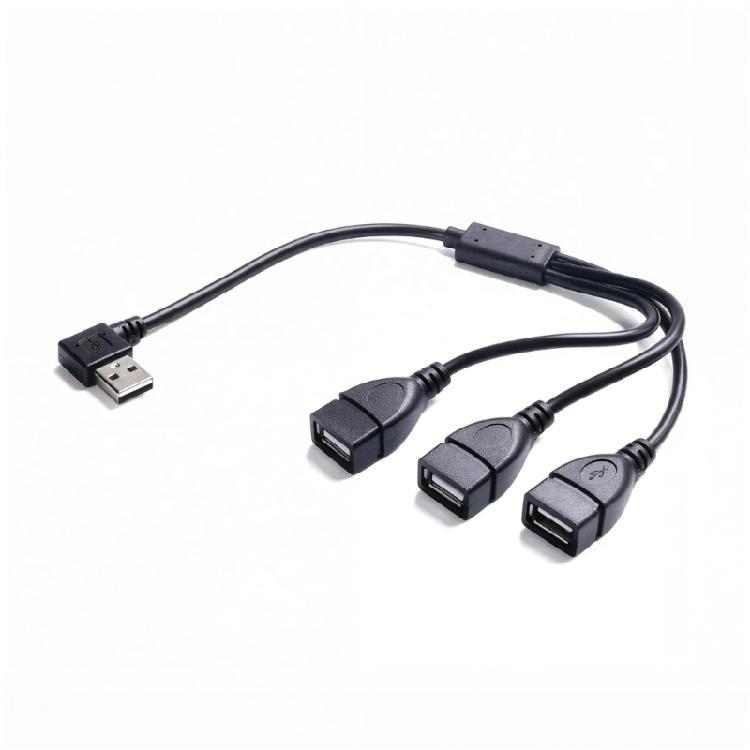 USB Splitter Adapter Featuring Chip Control for 5V3A Current Enabling Fast Charging of Three Devices