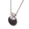 Les Trésors De Lily [J8071] - Silver-black 'Kilimanjaro' Necklace (wood)