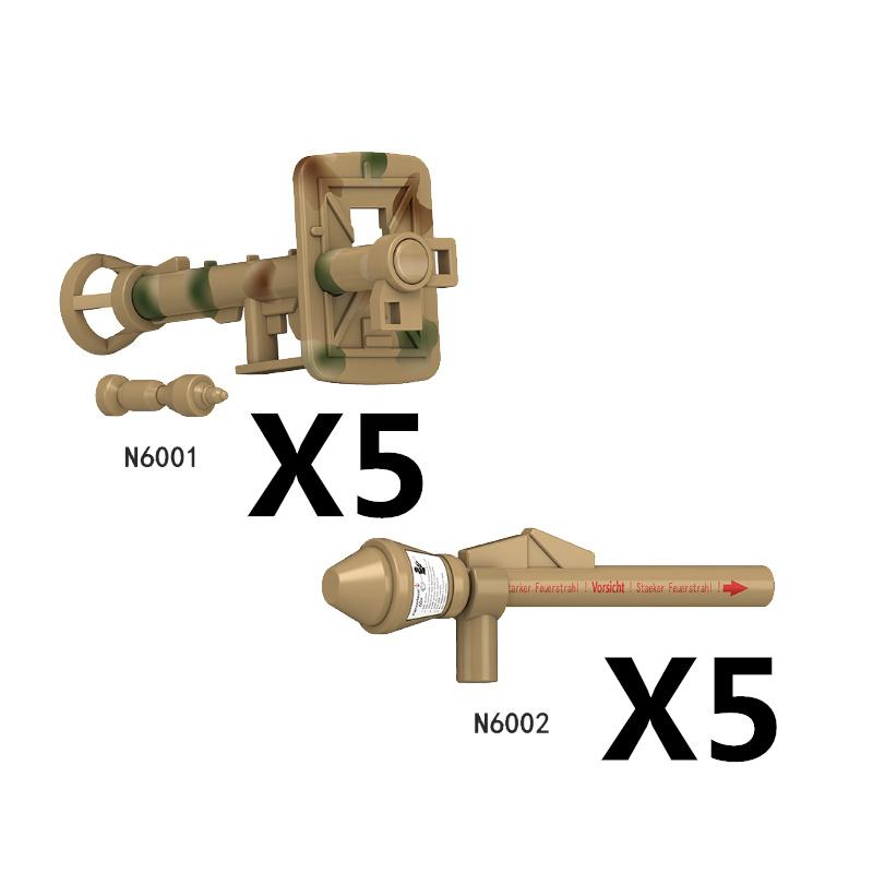 Militärwaffen MOC Bausteine Figuren Soldat US Sowjetischer Gewehr Mini-Kanone Raketenwerfer MG42 RPG Kugel Spielzeug Geschenk K022