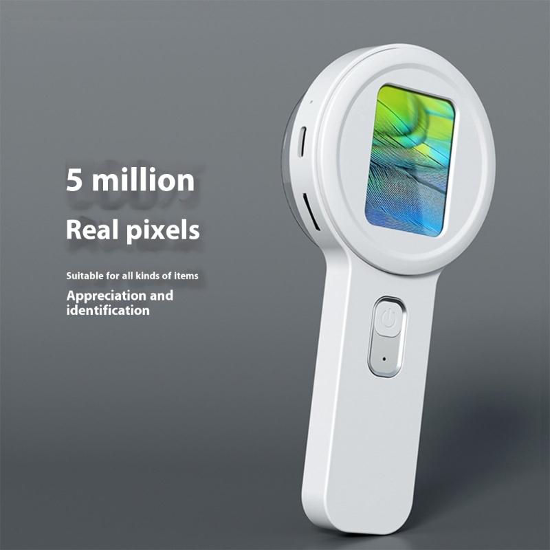 Portable Handheld Microscope With Illuminated LED Light And USB Rechargeable Design For Outdoor Scientific Exploration