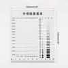 uxcell High-Precision SEC Size Estimation Chart, 10cm 0.2mm Transparency Defect Detection Film Ruler for Diameter, Area, and Line Width Defect Measure