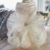 Formal Dog Princess Dress, Sparkly Tulle Pet Wedding Dress, Pink Rose Floral Puppy Outfit for Small Dogs Chihuahua Yorkie