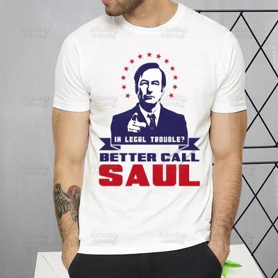 Better Call Saul Lustiges T-Shirt Herren Neu Lässig Kurzarm TV-Serie Breaking T-Shirt Homme Manga Unisex T-Shirt Tees