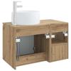 Bathroom Furniture Set 2 Pieces Artisan Oak Engineered Wood