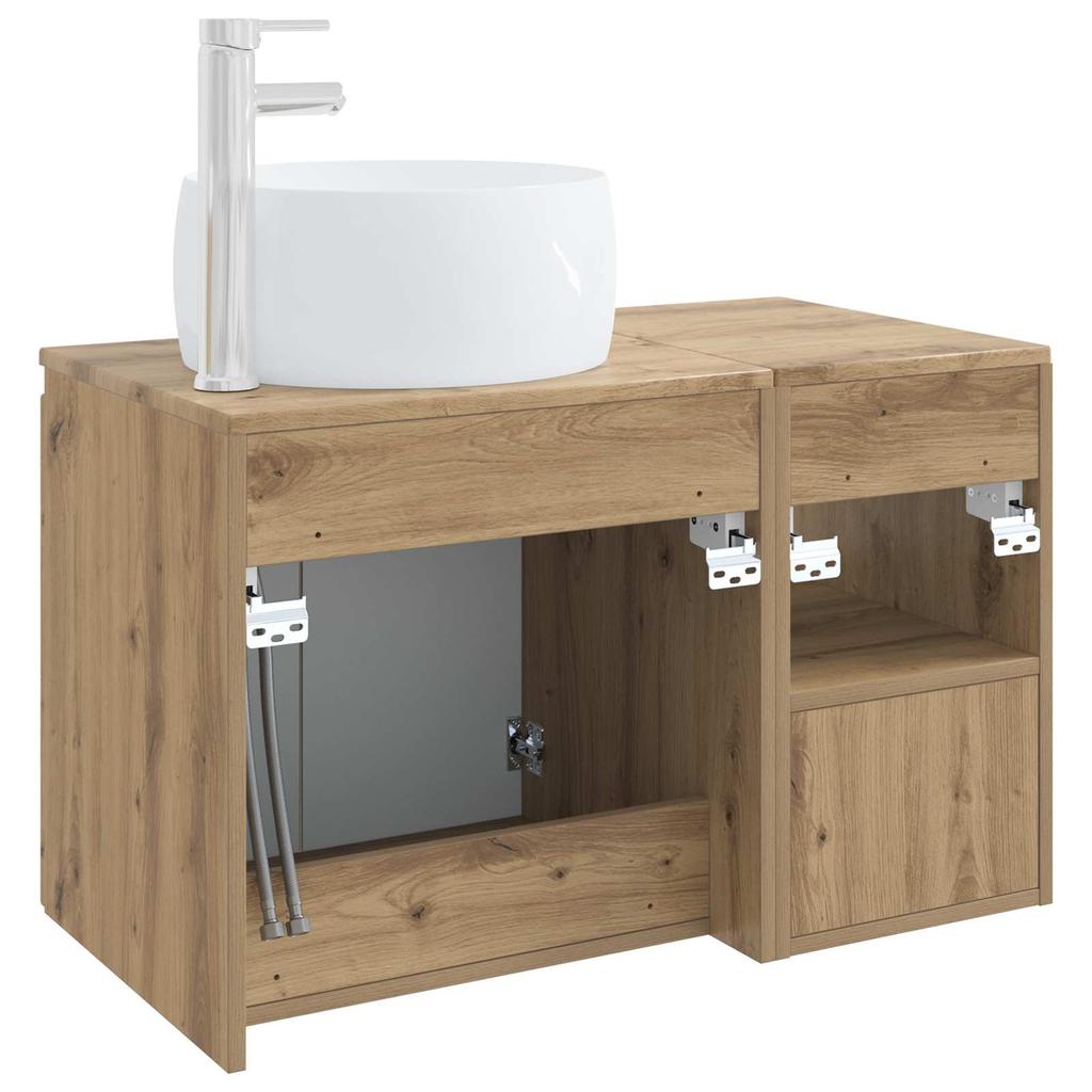 Bathroom Furniture Set 2 Pieces Artisan Oak Engineered Wood