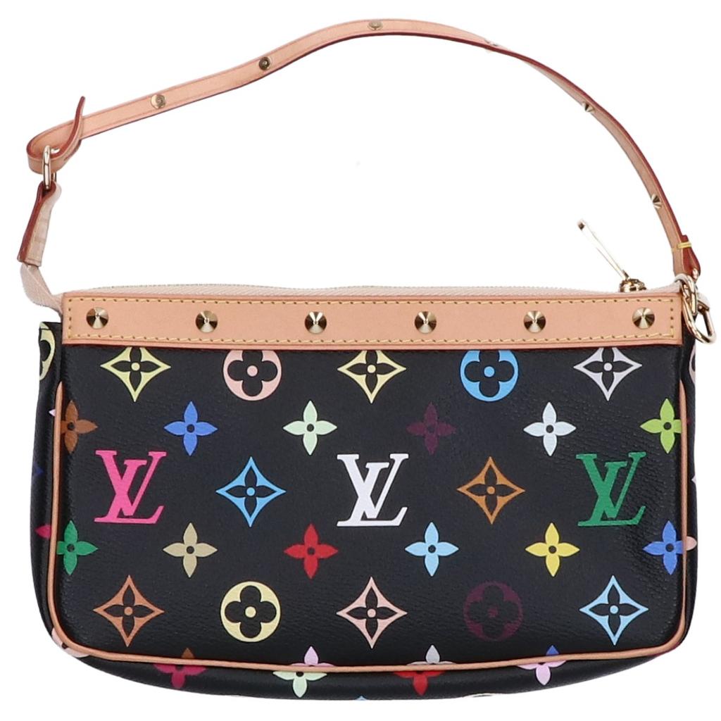 LOUIS VUITTON M92648 2008 Monogram Noir Pochette Handbag Black x multicolorUsed