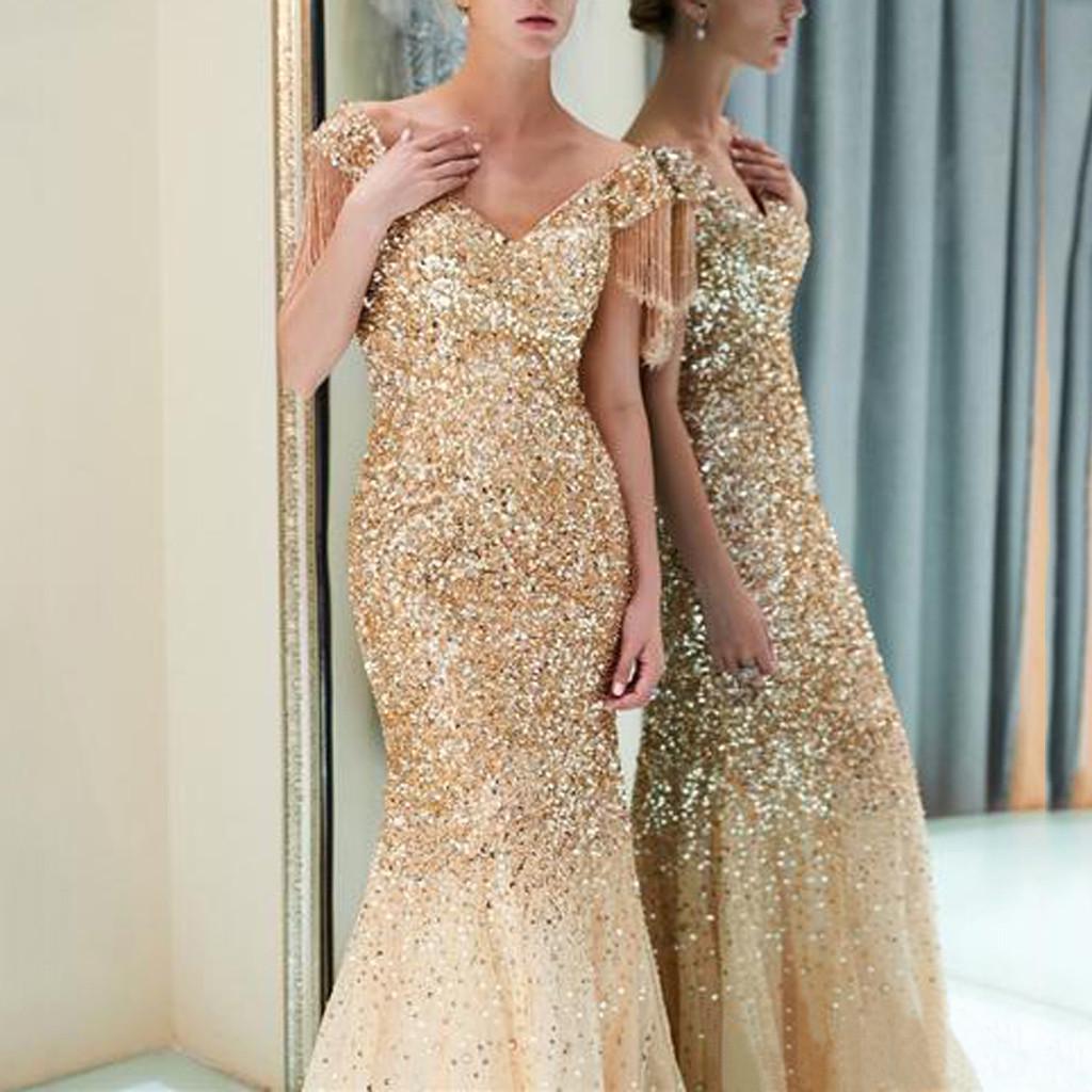 Women Sexy Showback Sexy Deep V Sleeveless Neckless Dress Long Dress