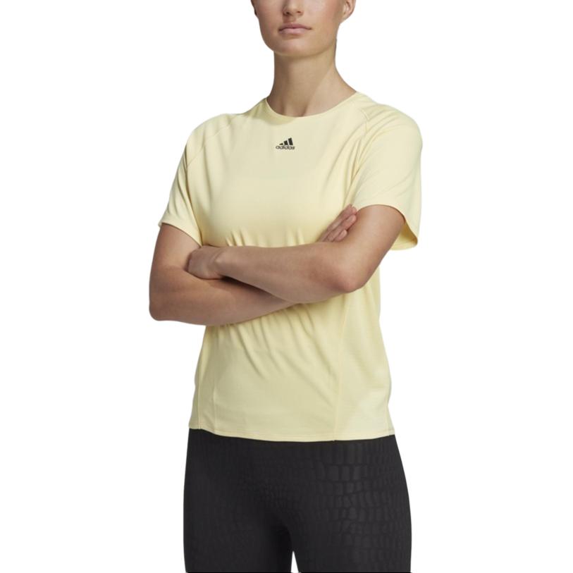 adidas HEAT.RDY Set In Sleeve T Shirt Women's Yellow HR8362