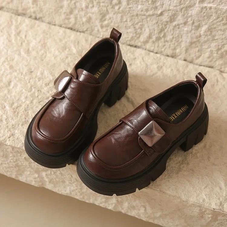 

Мода 2025 Новая Модная Обувь Женские Балетки Осень Британский Стиль Оксфорды Круглый Носок Платформа Лоферы с Мехом На Все Случаи Жизни Повседневная Женская 40