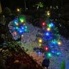 Solar-powered Christmas Tree Lights Christmas Ambient Lights LED Colorful Lights for Garden Yard