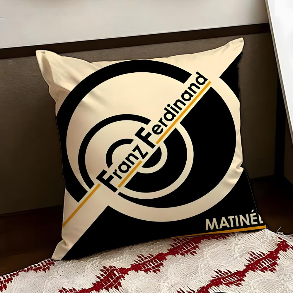 Rock band FFranz Ferdinand Cushion Cover Reversible Soft Durable Pillow Cover Home Car MultiScene Use for Daily Comfort