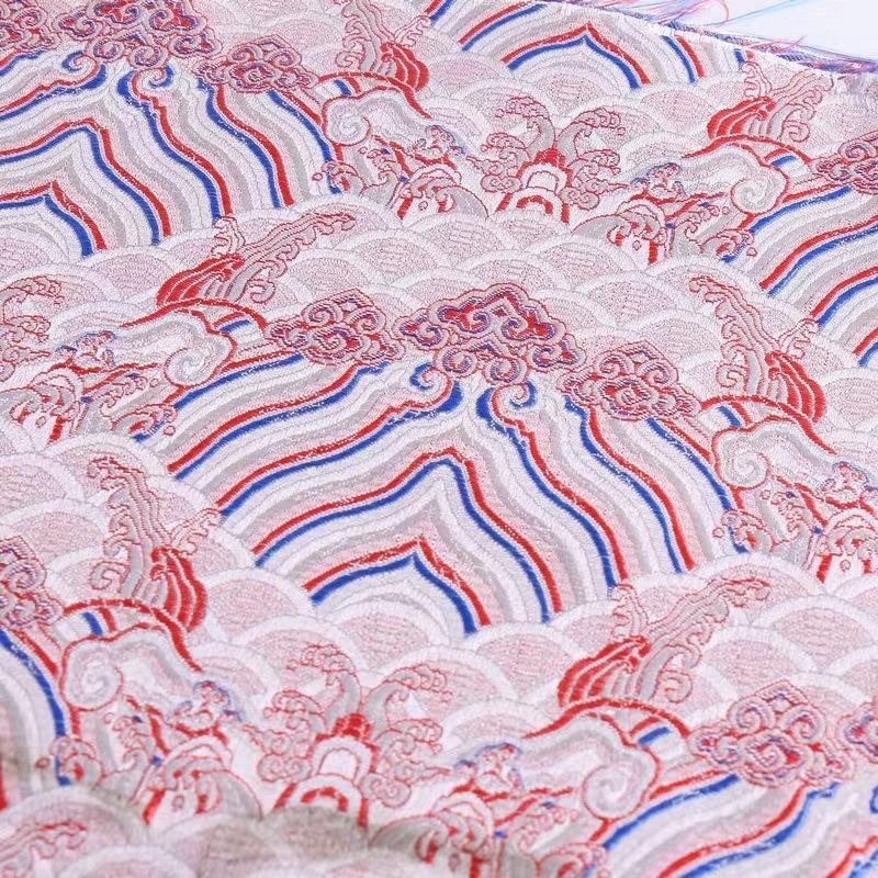 Ancient Style Silk Satin Fabric for Traditional Chinese Tang Suit Cheongsam Embroidered Hanfu Material Handcraft Packaging Cloth