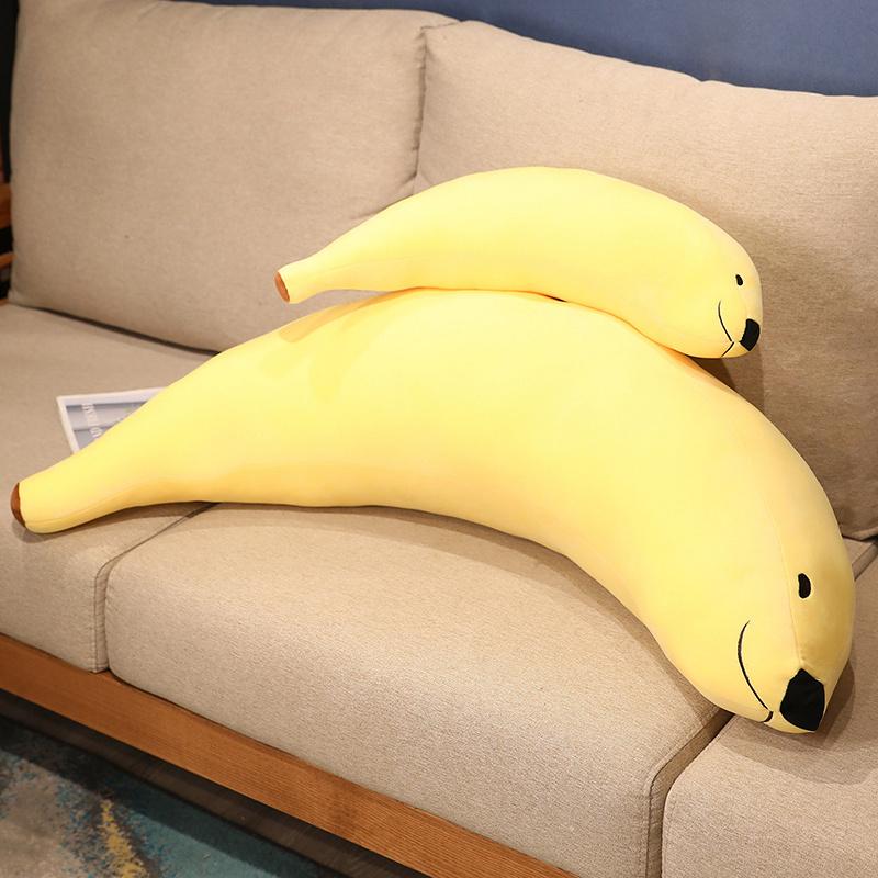 

Humorous Banana Dog Plush Toy Adorable Stuffed Extended Pillow Cute And Charming Pouch Pendant Doll Ideal Present 12cm pendant