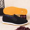 Winter men's shoes old Beijing cloth shoes men's one-pedal single shoes breathable beef tendon sole high-top seasonal velvet black cotton shoes