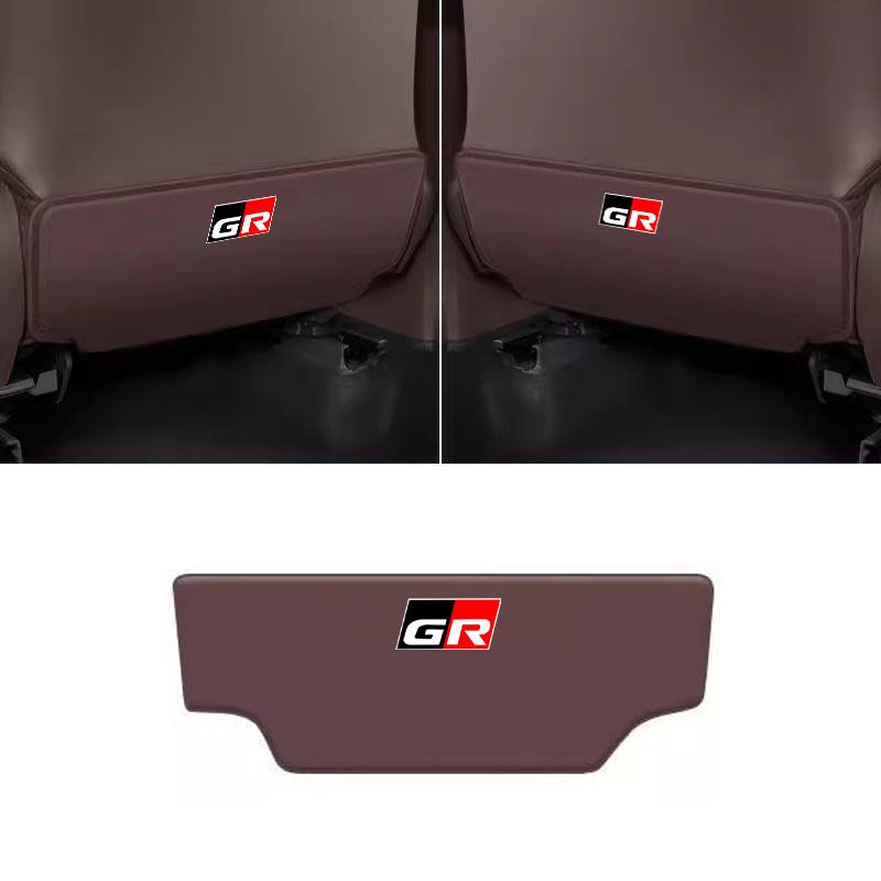 1pcs Car Seat Back Anti Kick Pad Mats Cover For Toyota GR GAZOO RACING Sport Corolla Yaris RAV CHR Camry Auris Auto Accessories