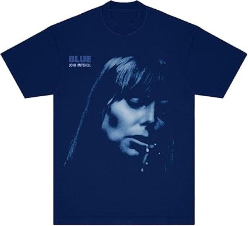Joni Mitchell Blue Album Logo T-Shirt Navy All size S-5XL HT213 S