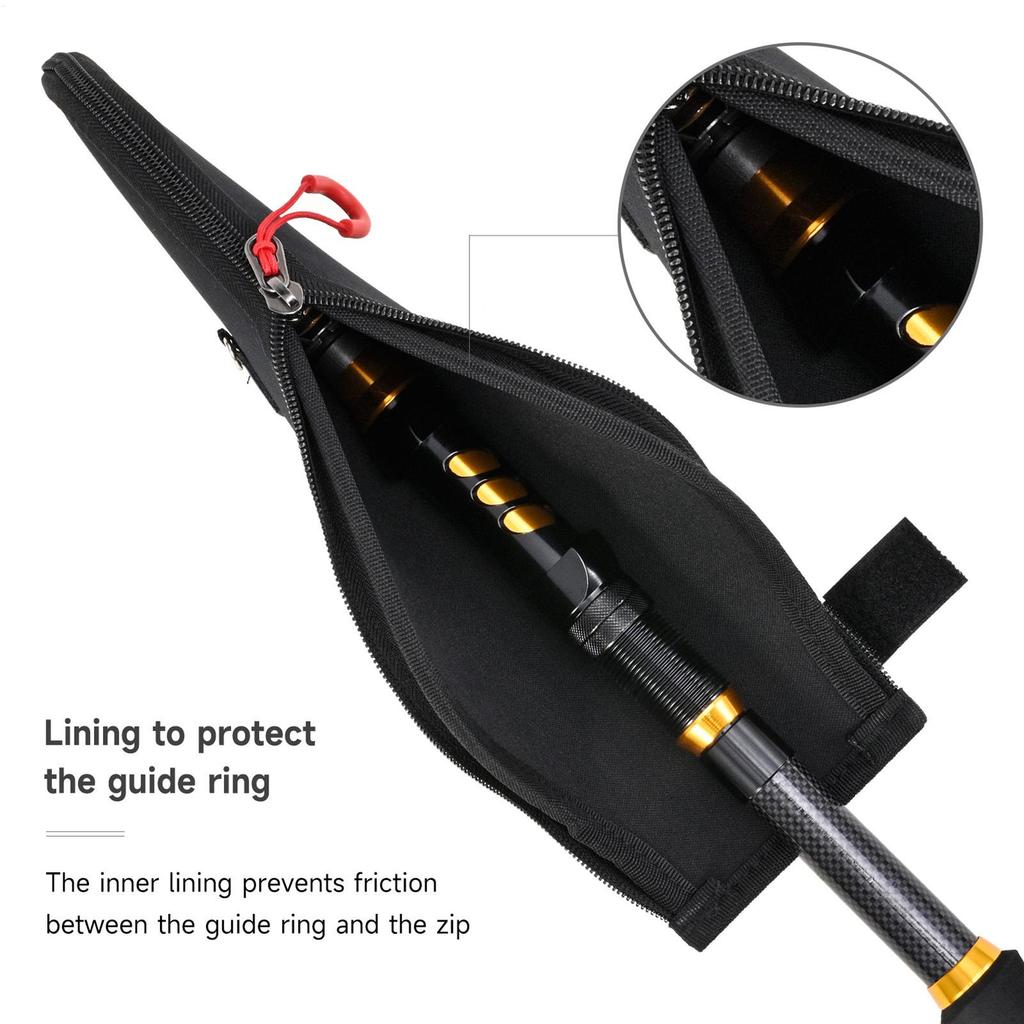 Fishing Rod Cover Angling Pole Tip Shield Sleeves Fishing Rod Tip Protector for Freshwater Saltwater Travel Boat Camping Outdoor
