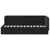 Corner Bed Frame Black 80 x 200 cm Velvet