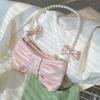 Pearl Bow Armpit Women's Bag Small Fresh Fairy Bag Korean Version Single Shoulder Carrying Crossbody Bag