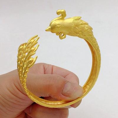 Gold Color Dragon Phoenix Bracelet Women's Wedding and Wedding Accessories Bridal Jewelry