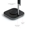 SATECHI Headphone Stand with Wireless USB Output Magnetic Wireless Charger for iPhone AirPods and Devices 2-in-1 Charger, Type-C Port, 17/16/15-12