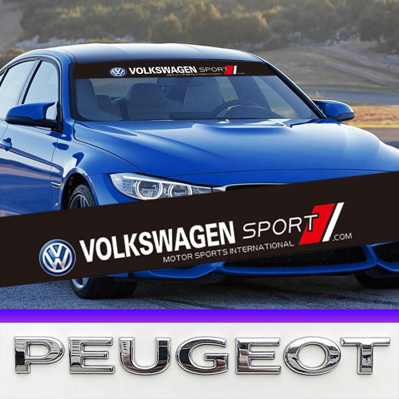 1Pcs Car Sticker Front Windshield Decorative Decal  For VW Golf Amarok T5 Phaeton Teramont ID3 Tiguan T-Cross Passat Magotan Ar