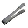 Steel Ice Tong Cube Clips With Silicone Antislip Dessert Sugar Head Barbecue For Kitc R0O9