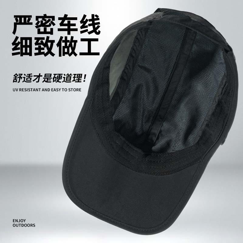 Summer New Rotating Buckle Adjustment Melon Hat Men's Nylon Breathable Cap Women's Casual Versatile Baseball Cap