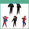 Conjunto de Fantasia Cosplay de Super-Herói Homem-Aranha para Crianças Apresentando Blusa de Manga Longa e Calças