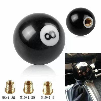 Black 8 Ball Gear Knob / Short Shifter Knob For Universal Car Acrylic BLACK 8 Ball For Mostly Car Acrylic Black 8 Ball N4D4