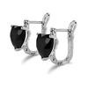 Black Awn Jewelry Black Jewelry Black Stone Hoop Earrings