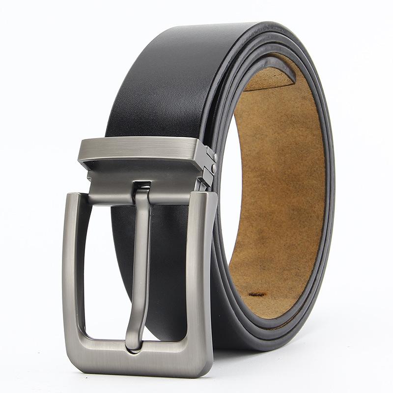 

Мужской желтый ремень с пряжкой-пином из коровьей кожи Цельная ретро коровья кожа Японская пряжка Желтая коровья кожа Корейский универсальный ремень 110-130CM