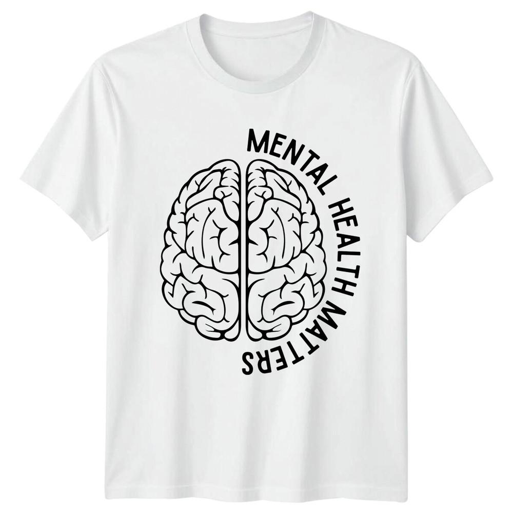 Unisextal Health Matters Brain Graphic Social Cause TShirt Adult UnisexsUnisexs S