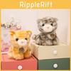 Adorable Gray And Yellow Plush Cat Doll With Realistic Patterns For Kids And Collectors