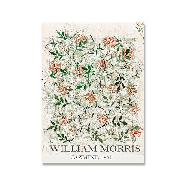 William Morris Leinwanddruck Victoria and Albert Museum Ausstellungsplakat London Underground Jugendstilgemälde Wanddekoration