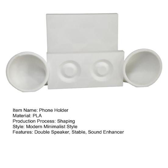 Doppel-Lautsprecher Handyhalter 3D-gedruckter Verstärker Handy-Ständer Klangvolumen-Verstärker für