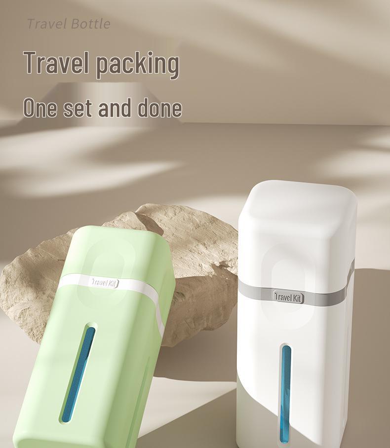Travel Toiletry Set: Refillable 2-in-1 Pump & Spray Bottles for Lotion & Shampoo
