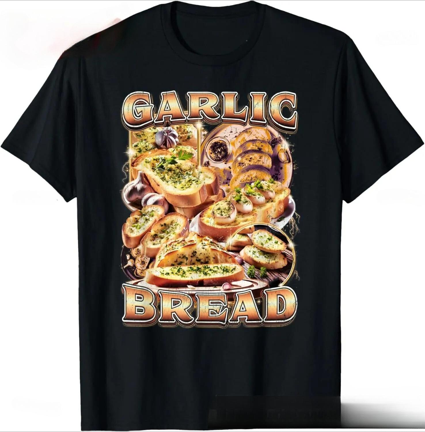 

Rap Style Garlic Bread Food Ironic Vintage Womens T-Shirt Clothing Comfy Edgy Aesthetic Tee Trippy Gifts - Men s Summer Cot... S разноцветный