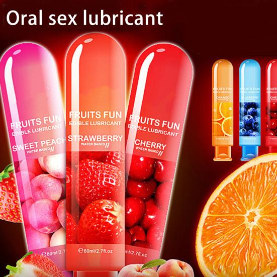 Yousheng 80ML Sex-Gleitmittel auf Wasserbasis, nicht fettend, natürlicher Pflanzenextrakt, Lustverstärker, hinterlässt keine Flecken, Erdbeer-Blaubeer-Geschmack für Paare