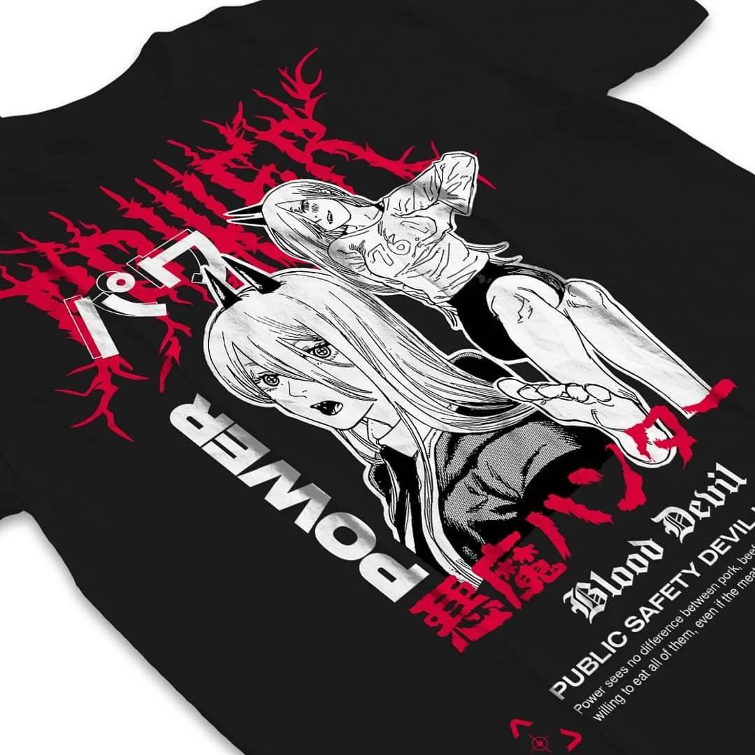 Chainsaw Unisex Power TShirt Devil Anime Unisexga Denji Power Gift Shirt All Size S