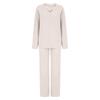 Women's Casual Fashion Comfortable Tops And Pants Home Warm Pajamas Set