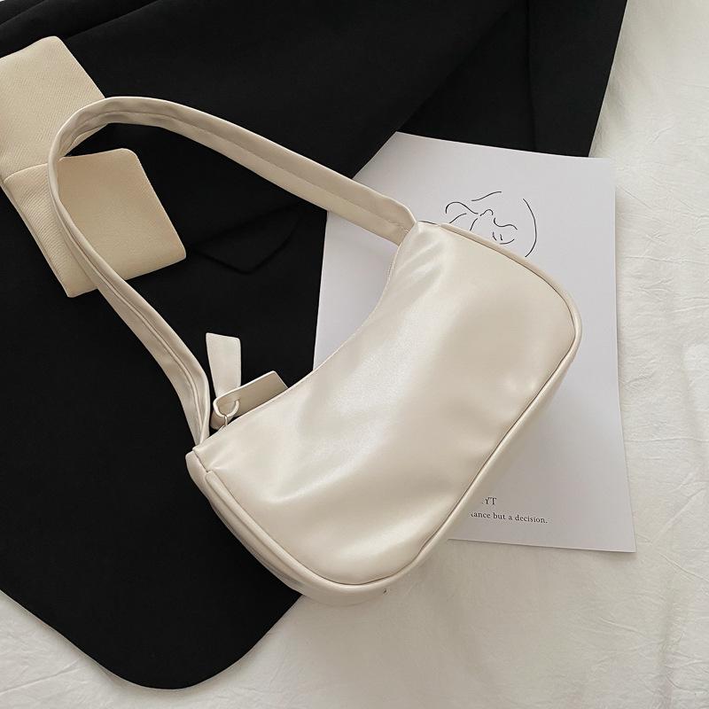 Women Underarm Shoulder Bag Fashion Solid Color Simple Leisure Handbag New Trend Cute PU Leather Little Square Pack Female