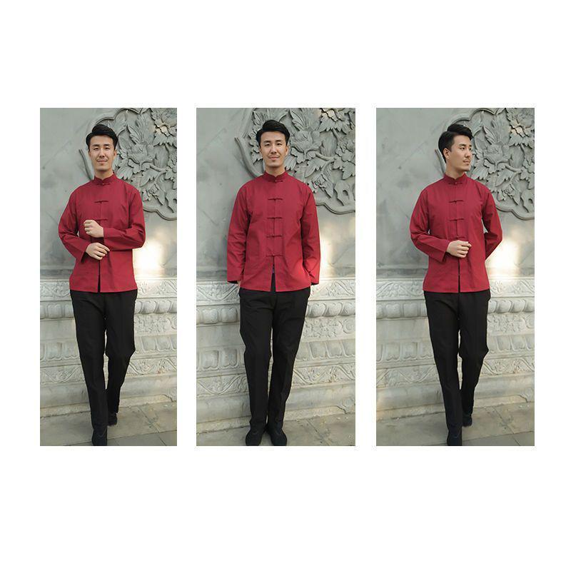 Men's Large Tang Suit Hanfu Long-Sleeve Jacket