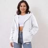 Women's Off Shoulder Zipper Hoodie Sweatshirt  Fashion Clothing Casual Jacket