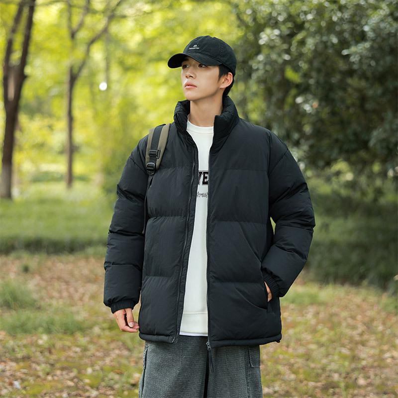 

Зимняя мода 2025 года, универсальная одежда с воротником-стойкой на хлопковой подкладке, новые пальто, утолщенная одежда на хлопковой подкладке для мужчин и женщин 3XL чёрный