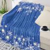 Christmas Golden Snowflake Texture Throw Blanket Christmas Blanket Soft Plush Warm Sofa Throw Blanket Holiday Gifts