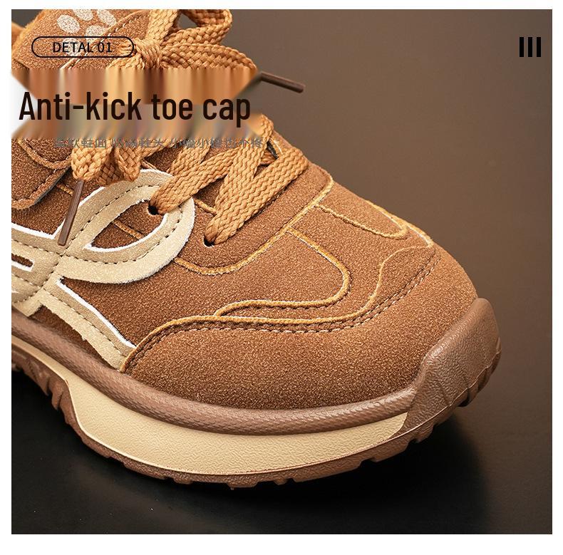 Kids' Autumn/Winter Soft Sole Casual Shoes – Plus Velvet Warm, Lightweight, Versatile, and Comfortable Sports Shoes for Medium & Large Children.