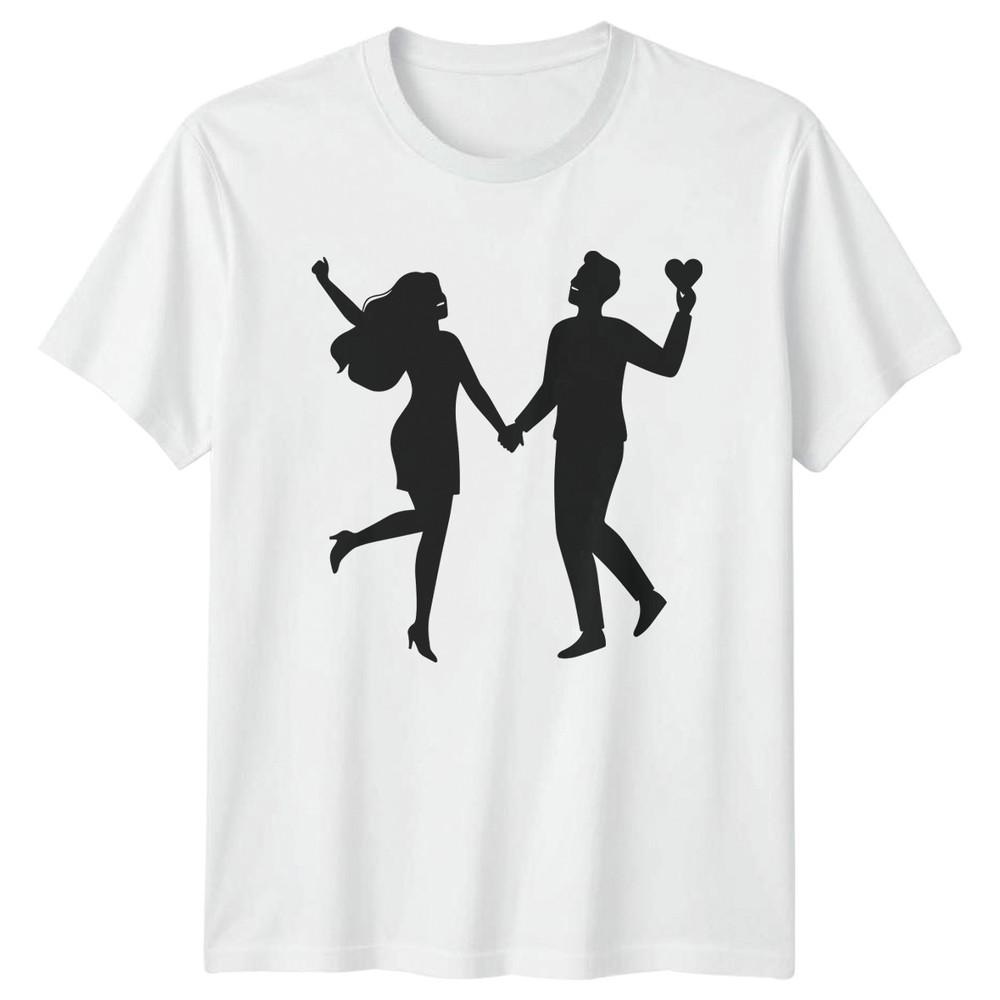 Couple Silhouette RoUnisexce Unisex Graphic Tee Unisexs Unisexs TShirt S
