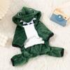 Windproof Dinosaur Jumpsuit Thickened Dog Sweater Cute Pet Costume  Winter