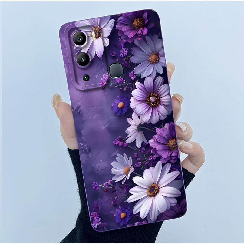 Case for Infinix Hot 12i Hot 12 Play Back Cover Butterfly Flower Soft Silicone Cases for Infinix Hot12i 12Play Hot12 Phone Funda